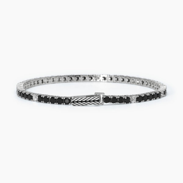 Bracciale tennis bianco e nero TENNIS CLUB - Gioielleria Fondente