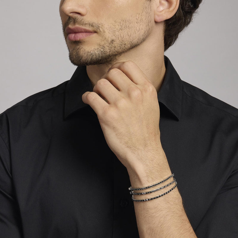 Bracciale tennis nero TENNIS CLUB - Gioielleria Fondente