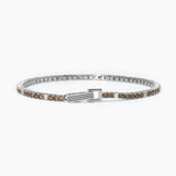 Bracciale tennis marrone e bianco TENNIS CLUB - Gioielleria Fondente