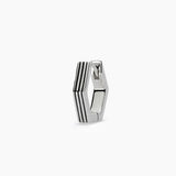 Orecchino a cerchio con finitura rigata SFACCIATO