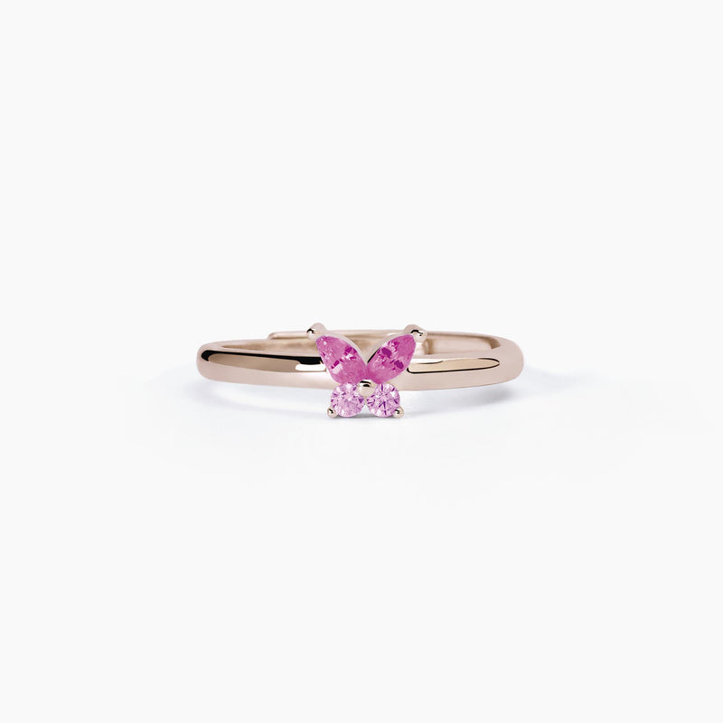 Anello con zirconi rosa taglio marquise SECRET GARDEN - Gioielleria Fondente
