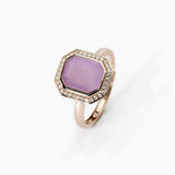Anello taglio ottagonale con giada JETSET - Gioielleria Fondente