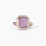 Anello taglio ottagonale con giada JETSET - Gioielleria Fondente