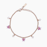 Bracciale con charm bianchi e rosa SECRET GARDEN