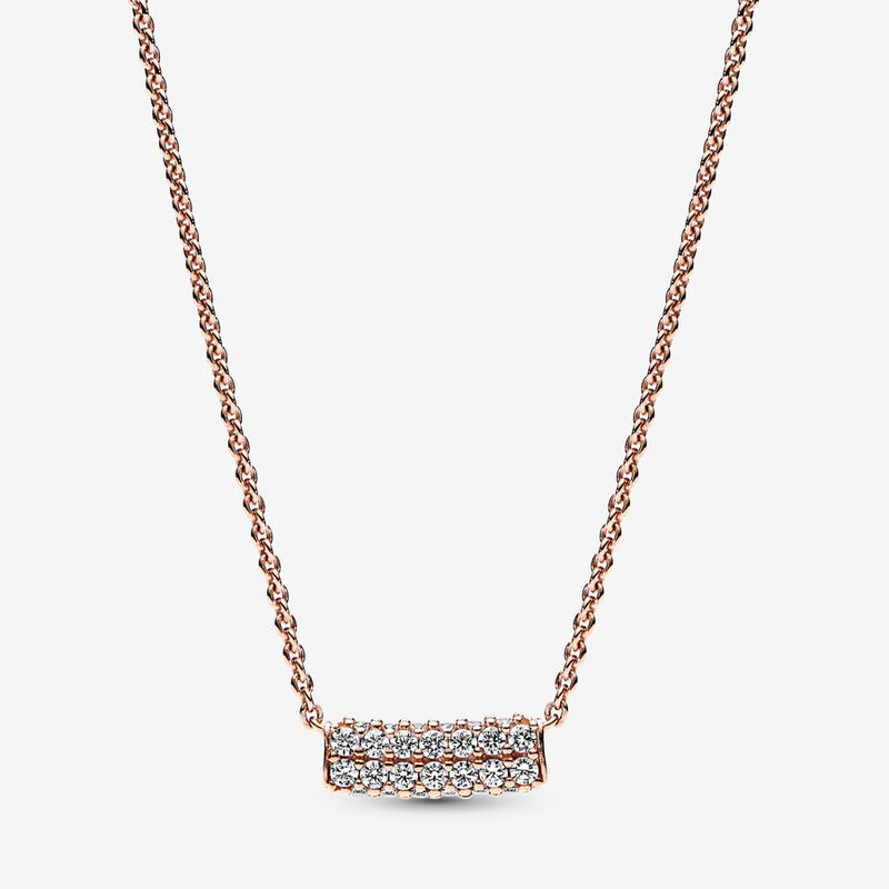 Collana Pavè Fascia Doppia - Gioielleria Fondente