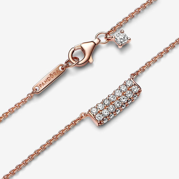 Collana Pavè Fascia Doppia - Gioielleria Fondente