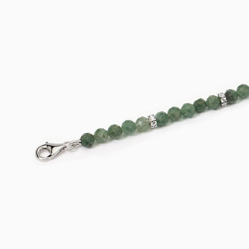Bracciale in argento con giada verde COLOR CODE - Gioielleria Fondente