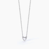 Girocollo in argento con punto luce taglio cuore SHINY - Gioielleria Fondente