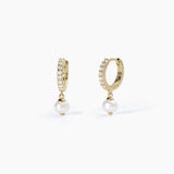 Orecchini a cerchio con perle coltivate INVITO A NOZZE