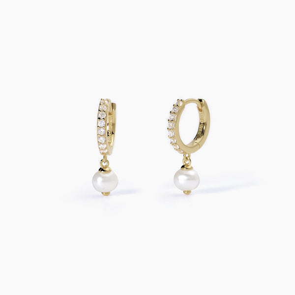 Orecchini a cerchio con perle coltivate INVITO A NOZZE