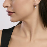 Orecchini a cerchio in argento con perle coltivate INVITO A NOZZE