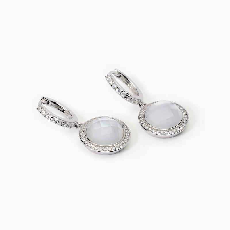 Orecchini in argento con pendente in madreperla DIVA - Gioielleria Fondente