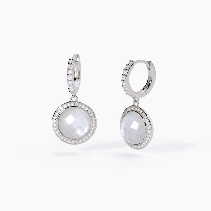 Orecchini in argento con pendente in madreperla DIVA - Gioielleria Fondente