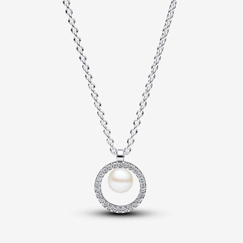 Collana con Perla d’Acqua Dolce Coltivata e Pavè - Gioielleria Fondente