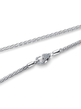 Collana Maglia Coda di Volpe con Chiusura Pavè