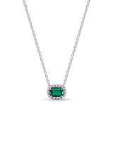 Collana Punto Luce Rettangolo Verde