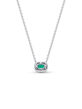 Collana Punto Luce Rettangolo Verde