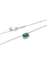 Collana Punto Luce Rettangolo Verde