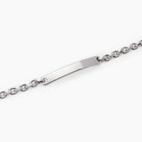 Bracciale con catena rolò e piastra FIRST