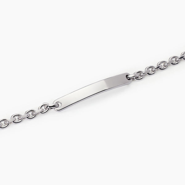 Bracciale con catena rolò e piastra FIRST
