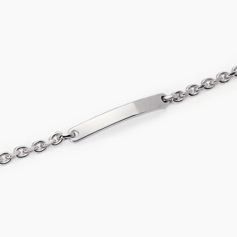 Bracciale con catena rolò e piastra FIRST