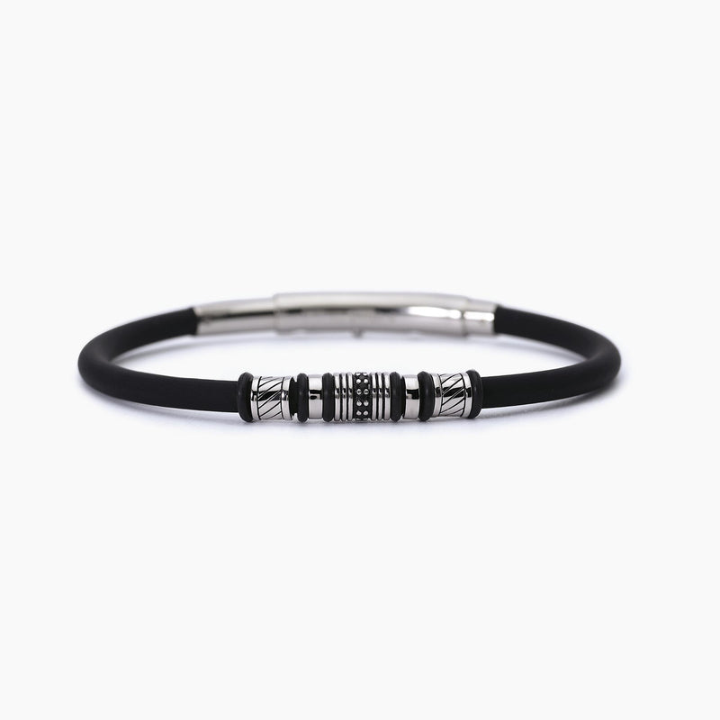 Bracciale uomo in acciaio e silicone SMARTER - Gioielleria Fondente