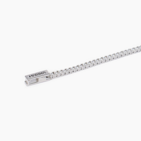 Bracciale tennis uomo con zirconi bianchi TENNIS CLUB - Gioielleria Fondente