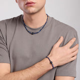Bracciale con pietre lapis e perla nera SUNSET - Gioielleria Fondente