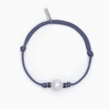 Bracciale con cordino blu e perla bianca TROPICAL - Gioielleria Fondente