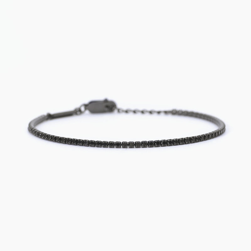 Bracciale tennis nero MINI TENNIS - Gioielleria Fondente