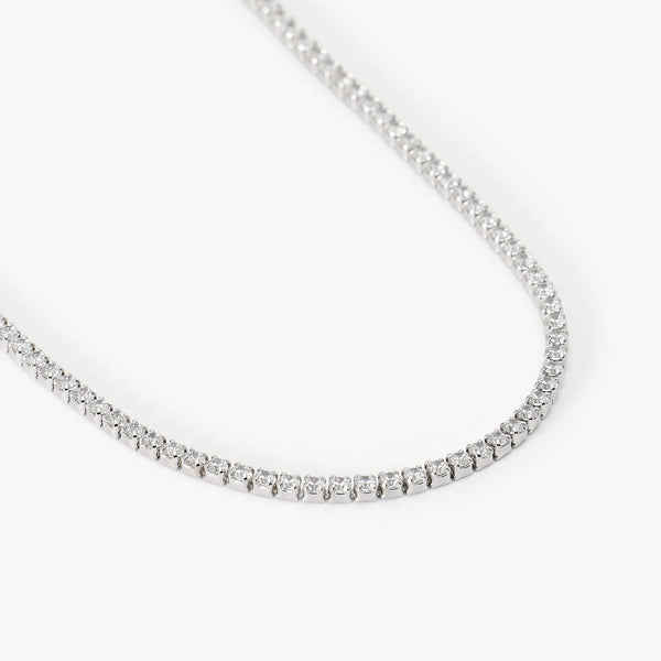 Collana tennis con zirconi bianchi MINI TENNIS - Gioielleria Fondente