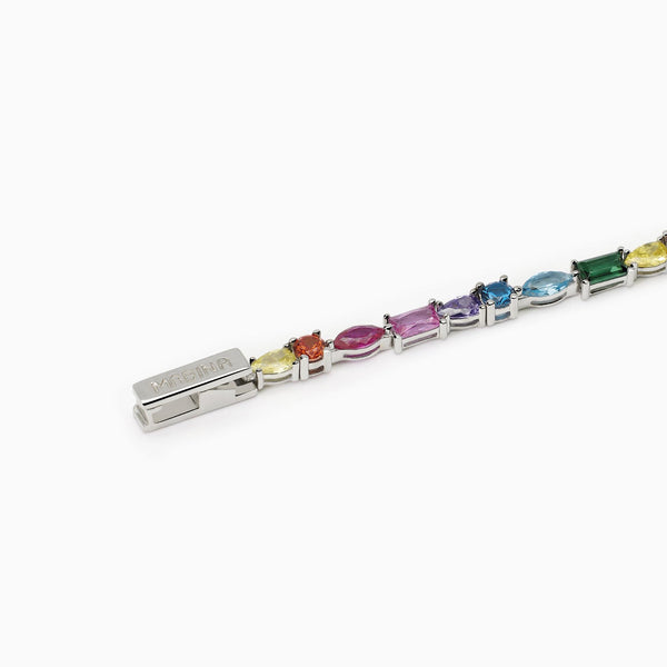 Bracciale tennis multicolor LUXURY - Gioielleria Fondente