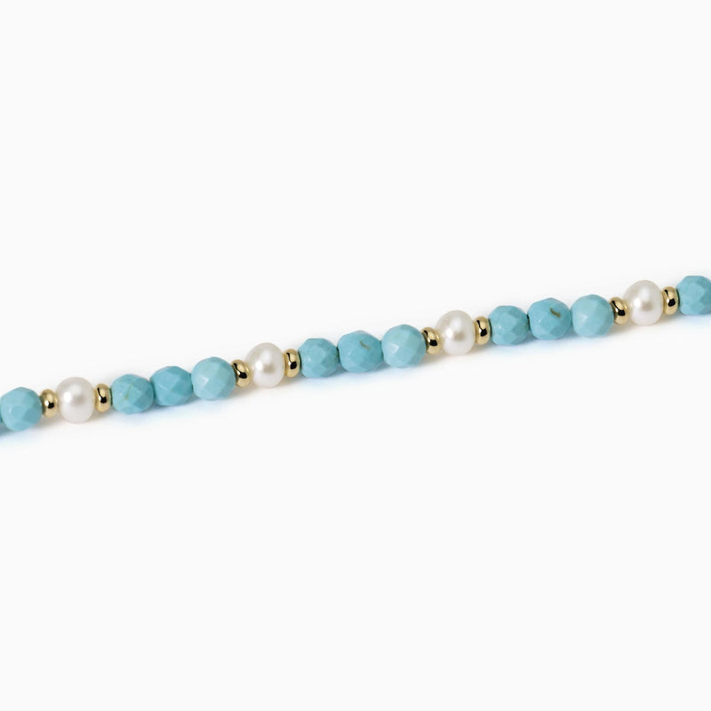 Bracciale con perle coltivate e turchese BEACH CODE
