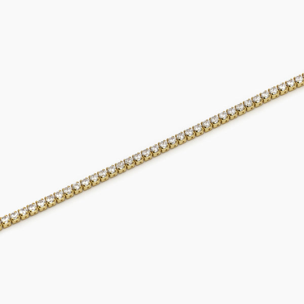 Cavigliera in argento placcato oro con zirconi bianchi MINI TENNIS - Gioielleria Fondente