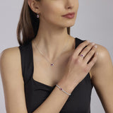 Girocollo in argento con rubino sintetico taglio baguette COOL OR RÉTRO? - Gioielleria Fondente