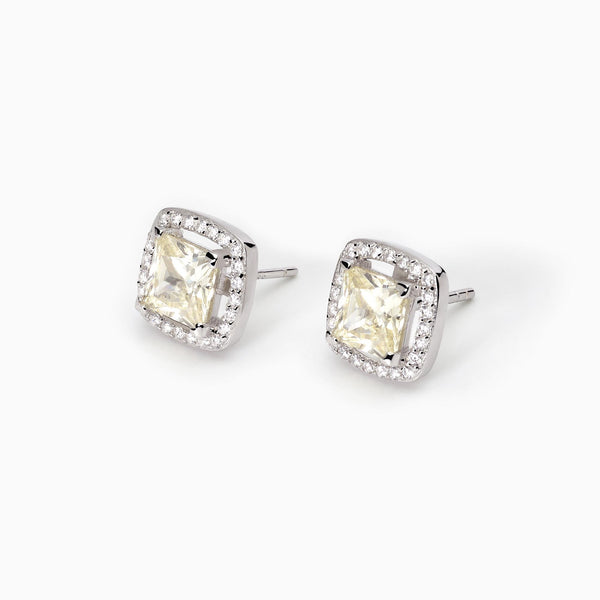 Orecchini a lobo in argento con zirconi Lemon COOL OR RÉTRO? - Gioielleria Fondente