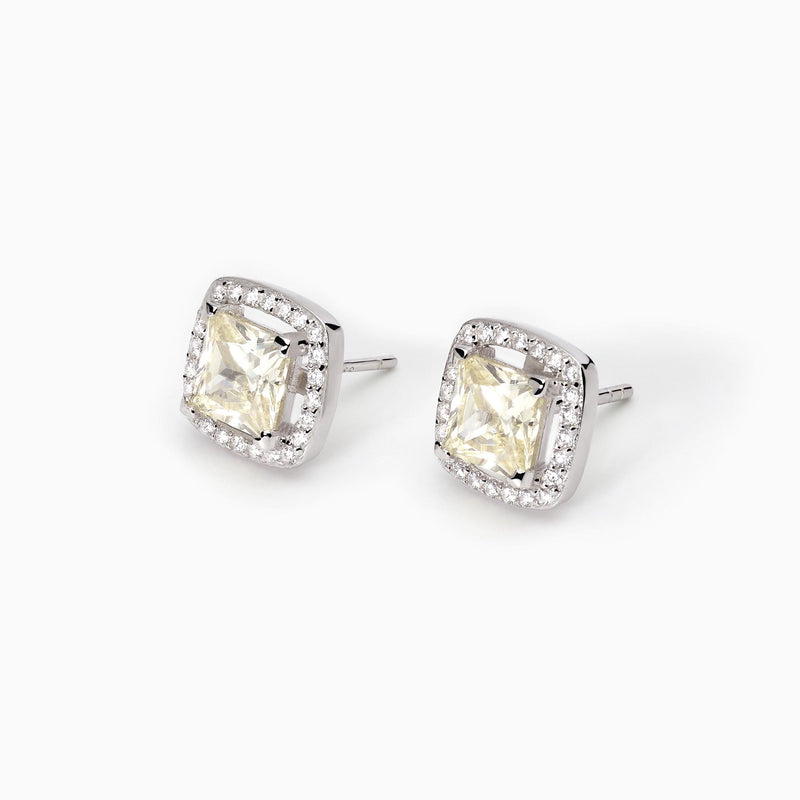 Orecchini a lobo in argento con zirconi Lemon COOL OR RÉTRO? - Gioielleria Fondente