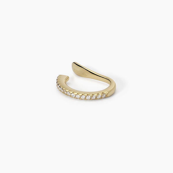 Orecchino ear cuff con zirconi bianchi CUFFMANIA - Gioielleria Fondente