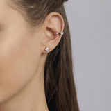Orecchino ear cuff in argento con punto luce CUFFMANIA - Gioielleria Fondente
