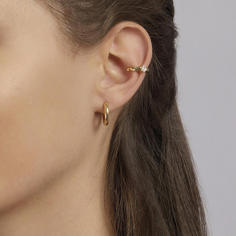Orecchino ear cuff con punto luce CUFFMANIA - Gioielleria Fondente