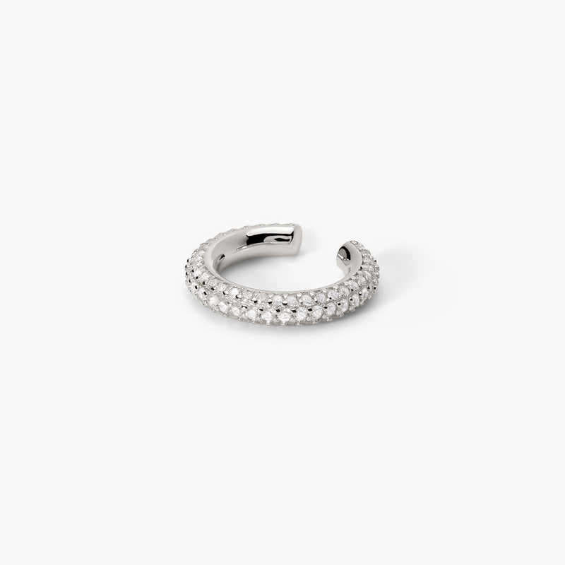 Orecchino ear cuff con pavè CUFFMANIA - Gioielleria Fondente