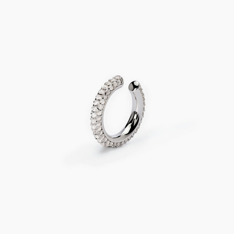 Orecchino ear cuff con pavè CUFFMANIA - Gioielleria Fondente