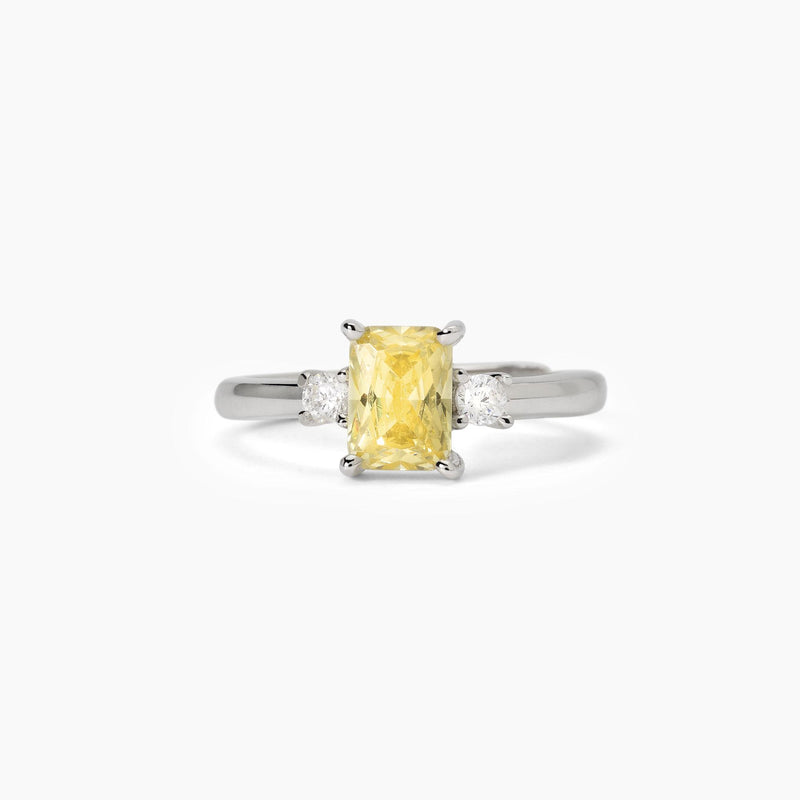 Anello in argento con zircone Lemon - Gioielleria Fondente