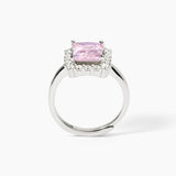 Anello in argento con zircone rosa DESIDERIO INFINITO - Gioielleria Fondente