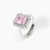 Anello in argento con zircone rosa DESIDERIO INFINITO - Gioielleria Fondente