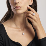 Anello in argento con zircone rosa DESIDERIO INFINITO - Gioielleria Fondente