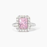 Anello in argento con zircone rosa DESIDERIO INFINITO - Gioielleria Fondente