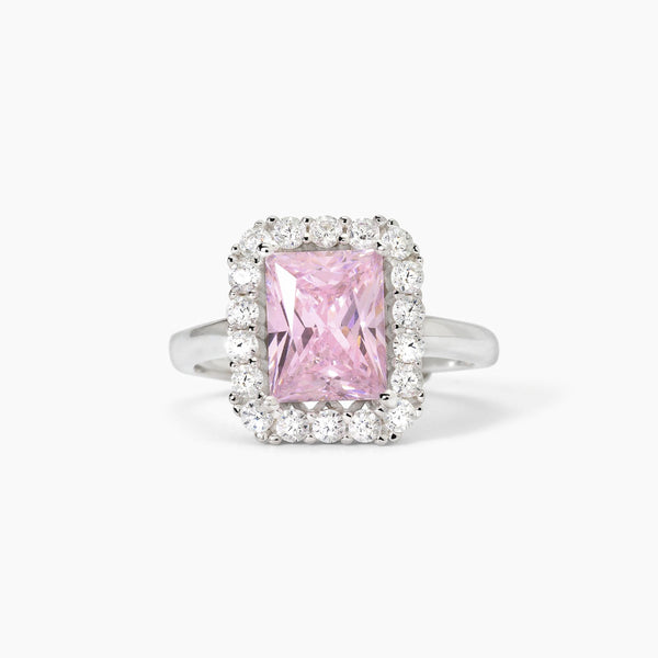 Anello in argento con zircone rosa DESIDERIO INFINITO - Gioielleria Fondente