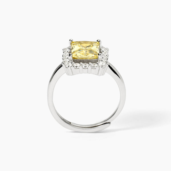 Anello in argento con zircone Lemon DESIDERIO INFINITO - Gioielleria Fondente