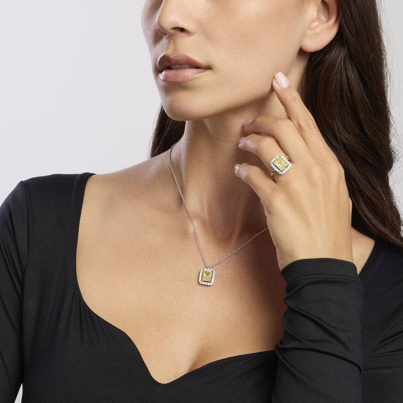 Anello in argento con zircone Lemon DESIDERIO INFINITO - Gioielleria Fondente